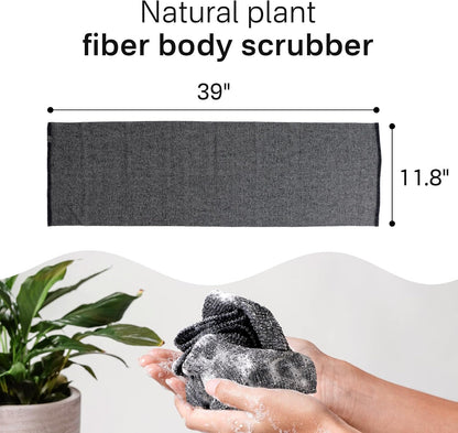 Exfoliating Washcloth Towel- Exfoliating Body Scrubber Exfoliator, Back Scrubber for Shower Bath, Exfoliate Rags Wash Cloths, Loofah Lufa Sponge, Body Scrub & Exfoliation Women Men