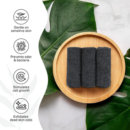 Exfoliating Washcloth Towel- Exfoliating Body Scrubber Exfoliator, Back Scrubber for Shower Bath, Exfoliate Rags Wash Cloths, Loofah Lufa Sponge, Body Scrub & Exfoliation Women Men