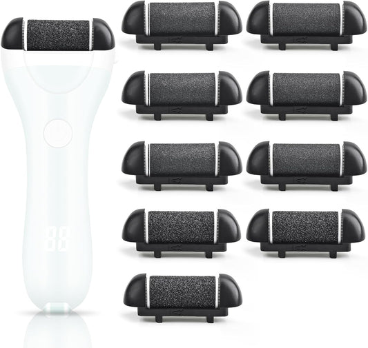 9 Pack Replacement Roller Head for Electric Callus Remover Electric Refill Heads for Electric Callus Remover Foot Grinder,Extra Coarse Regular Coarse Fine Coarse(Excluding Machine)