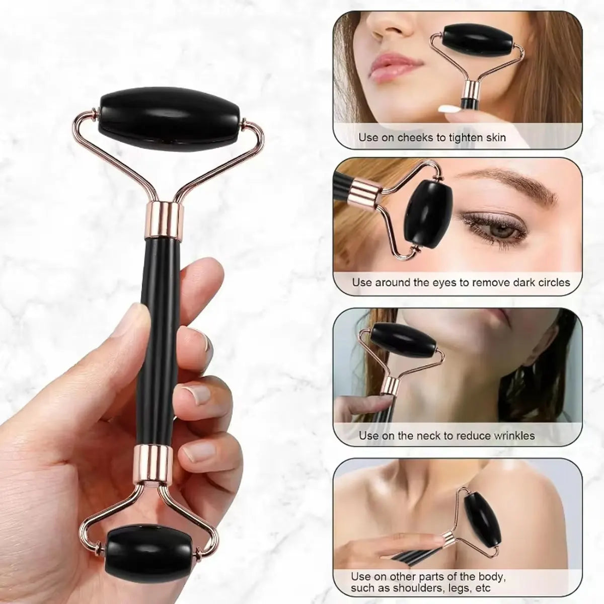 Ice Face Roller Set 1/2/3Pcs Facial Roller Gua Sha Mold Cube Face Massage Lifting Contouring Skin Care Tool