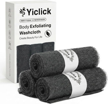 Exfoliating Washcloth Towel- Exfoliating Body Scrubber Exfoliator, Back Scrubber for Shower Bath, Exfoliate Rags Wash Cloths, Loofah Lufa Sponge, Body Scrub & Exfoliation Women Men