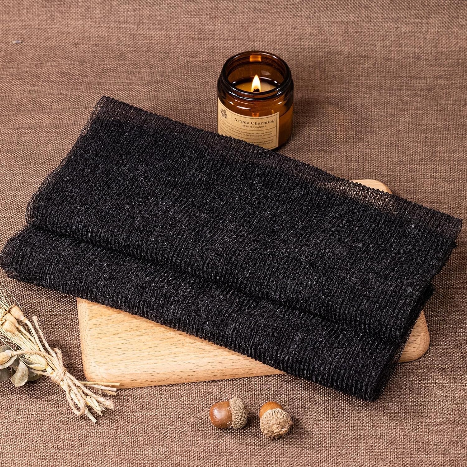 Exfoliating Washcloth Towel- Exfoliating Body Scrubber Exfoliator, Back Scrubber for Shower Bath, Exfoliate Rags Wash Cloths, Loofah Lufa Sponge, Body Scrub & Exfoliation Women Men